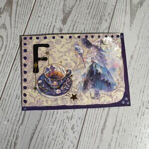 Original ACEO Art Card "F" With Whimsical Witch & Teacup